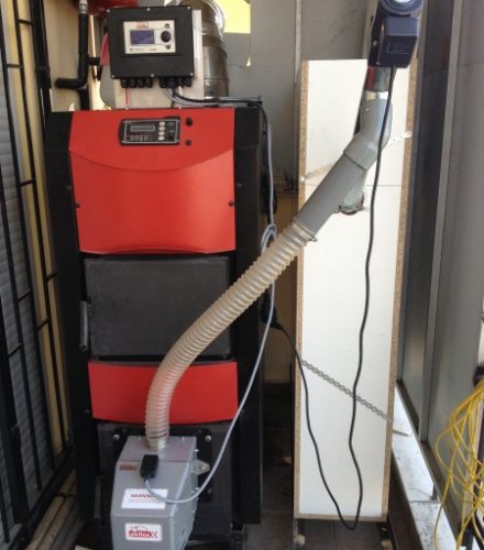 Pellas X Mini 26kW καυστήρας πέλλετ σε μονοκατοικία στη Βέροια