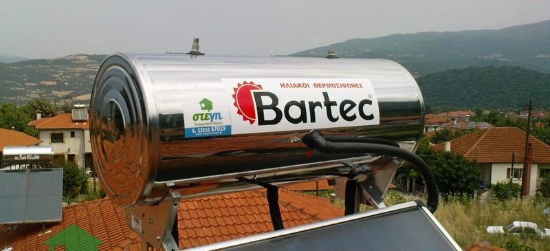 Ηλιακός θερμοσίφωνας Bartec 160lt στα Ριζώματα